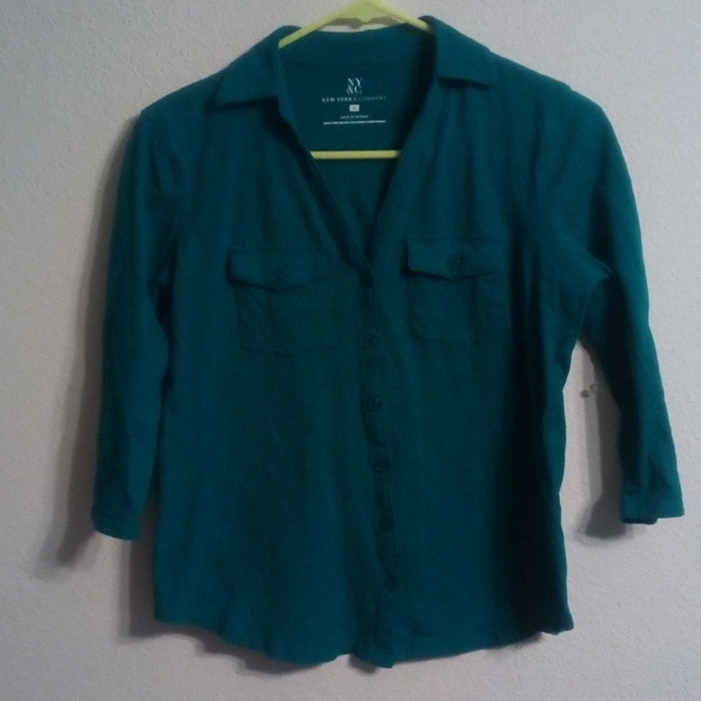 Green NY & company button up